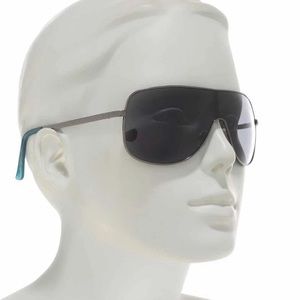 New JOES Large Black Gunmetal Shield Sunglasses